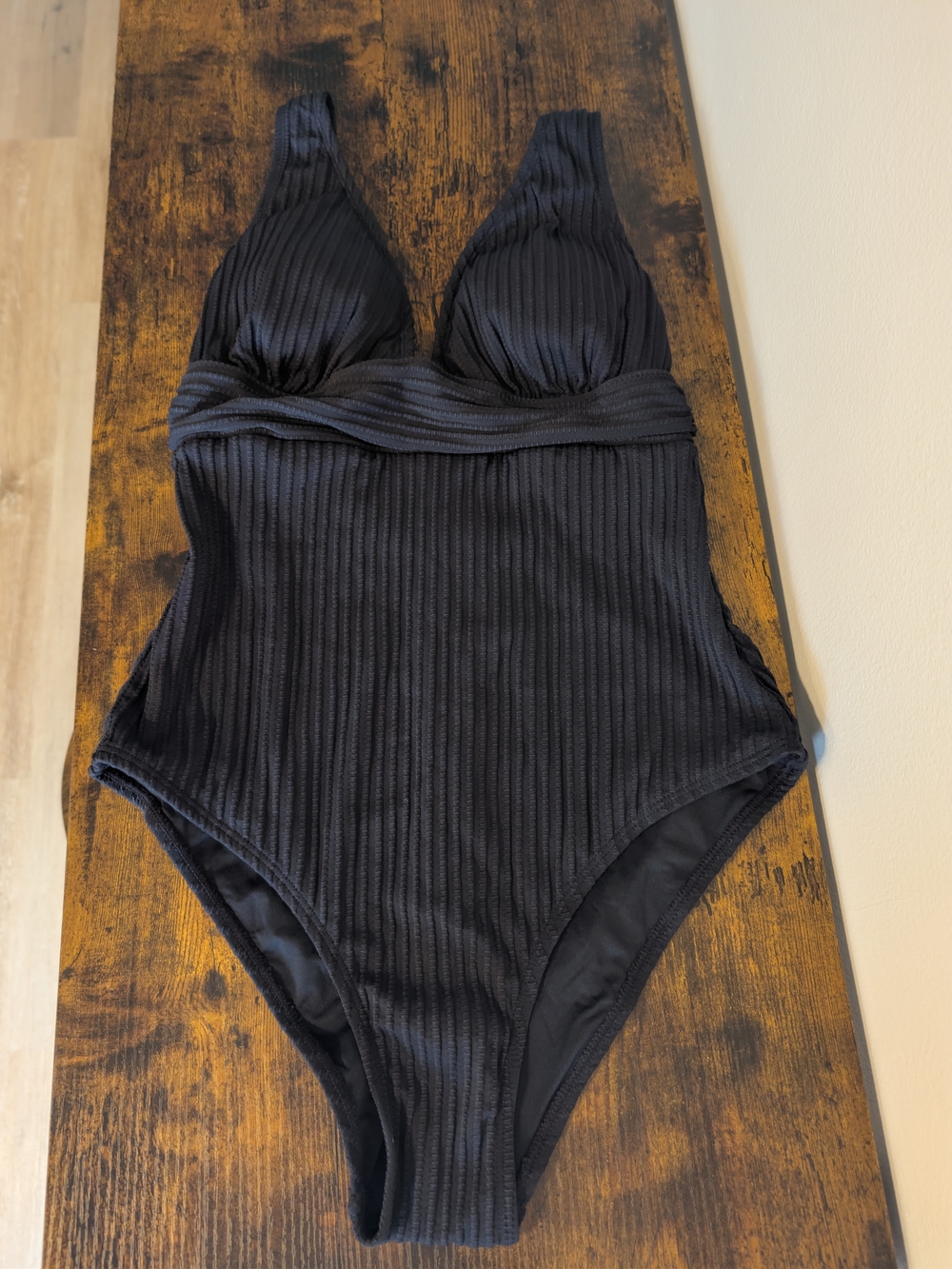 Cupshe Dark Allure Black One-Piece (Size Medium)